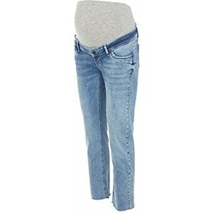 Mamalicious MLTRINITY Cropped Slim Jeans A, Light Blue Denim, normale dames, Lichtblauw Denim, One size