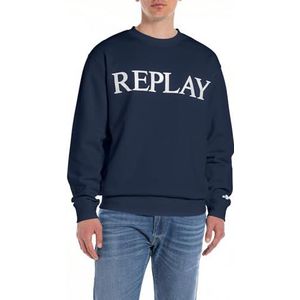 Replay Sweatshirt voor heren, 271 Indigo Blue, S