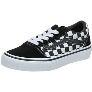 Vans Ward Suede/Canvas gymschoen, zwart (Checker) Black/True White Pvj), 30,5 EU, Zwart (Checkered Black True White), 30.5 EU