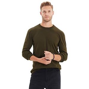 Trendyol Man Trui - Grijs - Slim, kaki, S