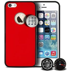 QDOS QD-75100-LC Custom Buttons Love Cars beschermhoes voor Apple iPhone 5/5S rood
