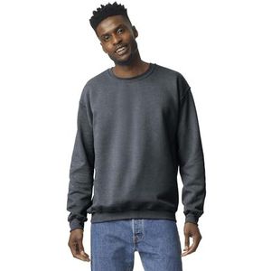 Gildan heren Fleece sweatshirt met ronde hals, stijl G18000, Donkere Heather, XXL