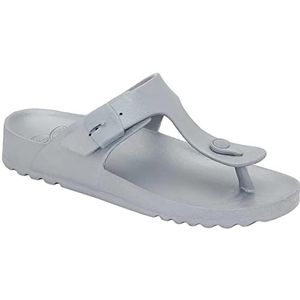 Scholl Bahia Flip Flop voor dames, Zilver, 36 EU
