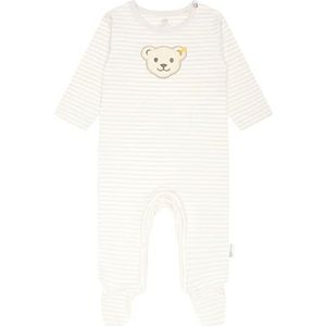Steiff - Romper - Gestreept - Katoenmix - Lange Mouwen - Teddybeermotief