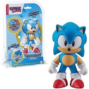 Stretch - Mini Sonic Line, rekbare pop, klein formaat, blauwe egel van klassieke videogames, buigt, draait en keert terug naar zijn oorspronkelijke vorm, beroemd (TR001000)