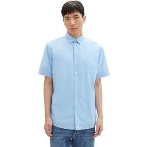 TOM TAILOR Regular Fit Basic overhemd voor heren, 32245 - Washed Out Middenblauw, XL