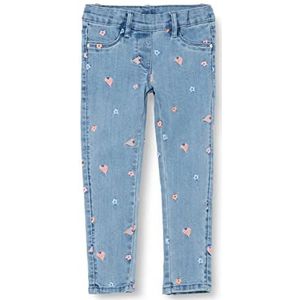 s.Oliver Junior Meisjes mit Stickerei Skinny Jeans met borduurwerk, blauw, 110, Blauw, 110