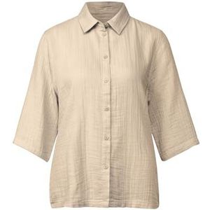 Street One - Mousseline Overhemd Blouse - Beige