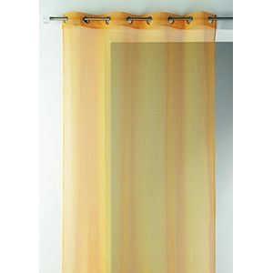 Home Maison HM6904298 gordijnen horizontale strepen Jacquard polyester 140 x 240 cm geel