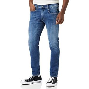 Replay Anbass Hyperflex Re-used Jeans heren,Blauw (7 Dark Blue),30W / 36L