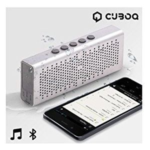 CuboQ ig111627 - luidspreker met Bluetooth, kleur zilver