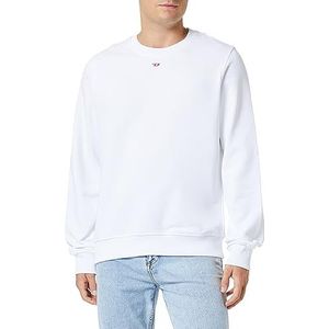 Diesel S-Ginn-d Sweatshirt voor volwassenen, uniseks, Helder wit, M