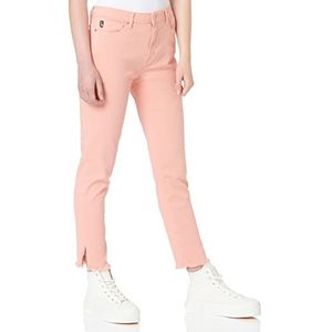 Love Moschino Dames Cropped Bull with Logo Heart Back Tag Casual Pants, roze, 32