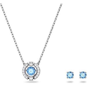 Swarovski Sparkling Dance set, Ronde slijpvorm, Blauw, Rodium toplaag