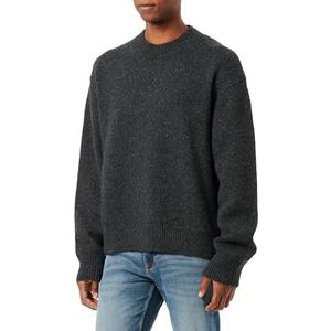HUGO Seese Gebreide sweater voor heren, donkergrijs 23, XXL