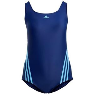 adidas Dames 3 strepen plus size badpak uit één stuk, zwart, XL, Zwart, XL