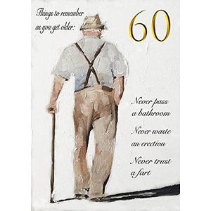 James Coates Grappige 60e Verjaardagskaart voor Zestig Jaar Oude Man, A5-Grootte