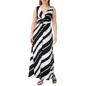 Gina Bacconi Maxi-jurk voor dames, jersey, cocktailjurk, Zwart/Wit, 34