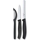 Victorinox Swiss Classic Gemüsemesser-Set mit Schäler, 3-teilig, schwarz