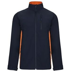 VELILLA 106004 softshelljas, tweekleurig, marineblauw en oranje, maat 3XL, marineblauw en oranje, 3XL