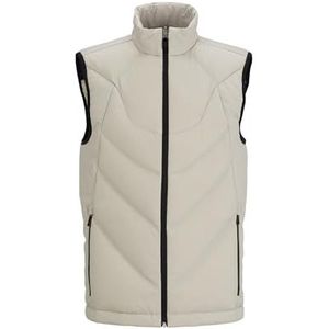 BOSS V titanium waterafstotend regular fit vest met donsvulling, beige, XXL