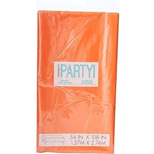 Unique Party 5097 - Oranje Plastic Tafelkleed, 9ft x 4ft