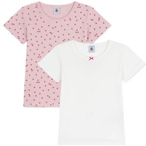 Petit Bateau Katoenen T-shirt voor kinderen, korte mouwen, appelprint, Variant 1:, 3 Jaren