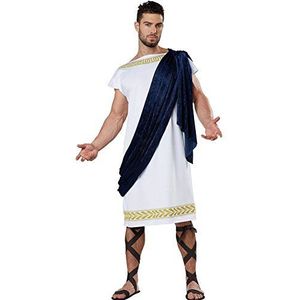 California Costumes Griekse Toga voor heren, Wit/Navy, M