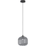 Hanglamp 1 MANTUNALLE black-transparent H: 110 Ø: 20cm dimbaar