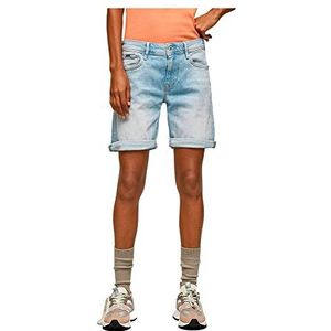Pepe Jeans Poppy Shorts voor dames, Denim-PE6, 28W, Denim-pe6, 28W