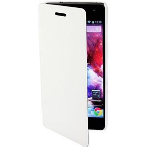 Witte beschermhoes/achterklep Folio Easy Muvit voor Wiko Highway