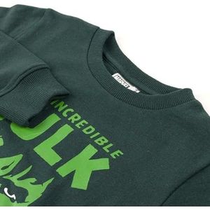 Hulk Trainingspak, 2-delig, maat 8 jaar, van katoen en polyester, groen, sweatshirt met lange mouwen, origineel product, ontworpen in Spanje
