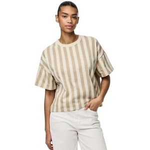 Sweatshirt - PCChilli - Gestreept - Ronde Hals - Halve Mouw - Losse Pasvorm