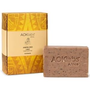 Aoklabs - Gold Linen Soap 2 in 1, reinigt en exfolieert de huid op milde, diepe en effectieve wijze en hydrateert, voedt en beschermt de celvernieuwing 100g.