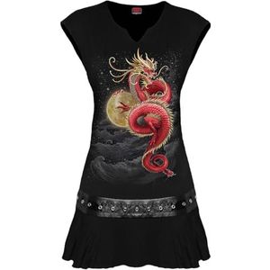Spiral Shenlong T-shirt zwart XL 95% viscose, 5% elastaan Gothic, Rock wear