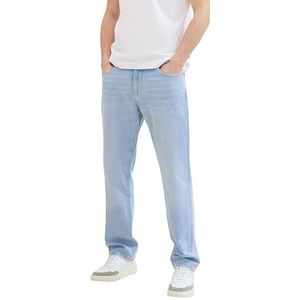 TOM TAILOR Heren Marvin Straight Jeans, 10117 - Gebruikte Bleached Blue Denim, 33W / 30L