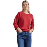 Shirt - Lange Mouwen - Knoopdetail - Ronde Hals - Zachte Materiaalmix