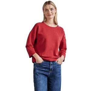 Shirt - Lange Mouwen - Knoopdetail - Ronde Hals - Zachte Materiaalmix