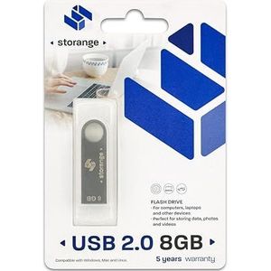 STORANGE USB-stick 8GB 2.0 Slim Zilver