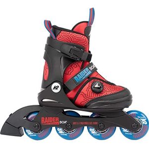 K2 Skates inline skates Raider BOA jongens - maten verstelbare inline skates kinderen — rood - blauw — 30G0185