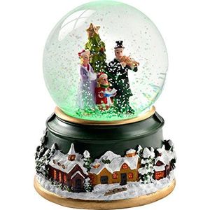WeRChristmas Kerst Carollers kleur veranderende sneeuwbol, 12,5 cm - meerkleurig