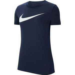 Nike Dames Short Sleeve Top W Nk Df Park20 Ss Tee Hbr, Obsidiaan/Wit, CW6967-451, XS