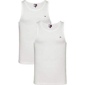 TOMMY JEANS - TJM XSLIM 2PCK RIB TANK EXT - Tanktop - Ecru - Set van 2