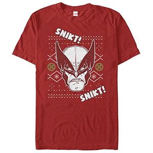 Marvel X-Men - Wolverine Sweater Unisex Crew neck T-Shirt Red 2XL