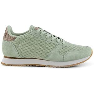 Woden Ydun Suede Mesh II Sneakers voor dames, 803 Green Lily, 42 EU