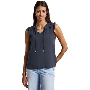 Street One - Blousetop - Blauw - Met Ruches