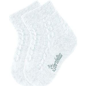 Sterntaler Unisex kindersokken vlechtpatroon Dp sokken, 2 paar, wit, 27-30