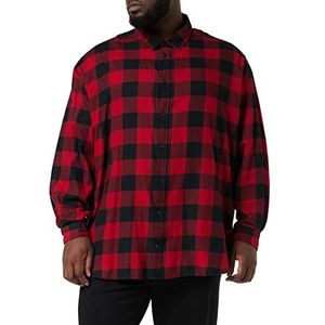 JACK & JONES heren Overhemd Jjegingham Twill Shirt L/S Noos, Brick Red/Fit: slim fit, M