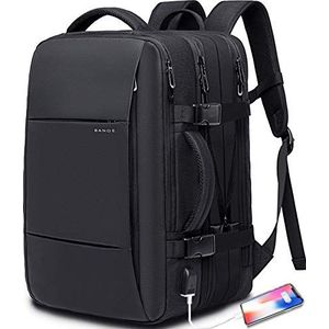 BANGE Reisrugzak, goedgekeurde handbagage voor internationale reistas, waterbestendige duurzame 17-inch laptoprugzakken, grote dagrugzak, zakelijke weekender, bagagerugzak voor mannen en vrouwen,