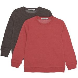 MINYMO 2-pack sweatshirt voor jongens en kinderen, Meerkleurig, 80